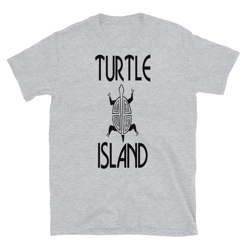 Turtle Island Sport Grey Unisex T-shirt 3 by Chained Dolls
