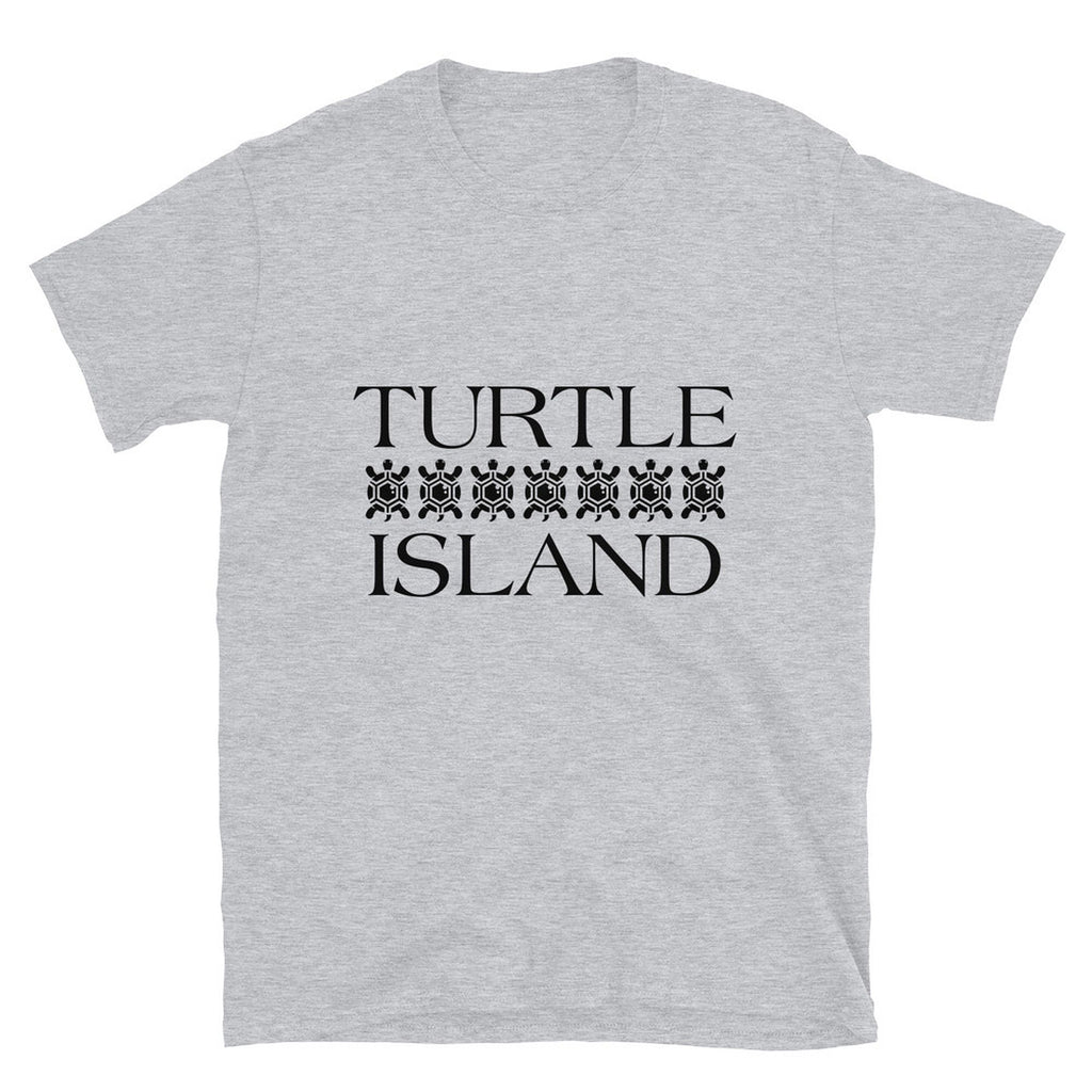 Turtle Island Sport Grey Unisex T-shirt 4 by Chained Dolls
