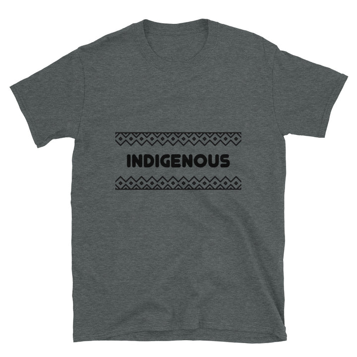 Indigenous 1 Dark Heather Unisex T-shirt by Chained Dolls