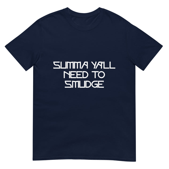 Summa Ya'll Need To Smudge Navy T-shirt by Chained Dolls