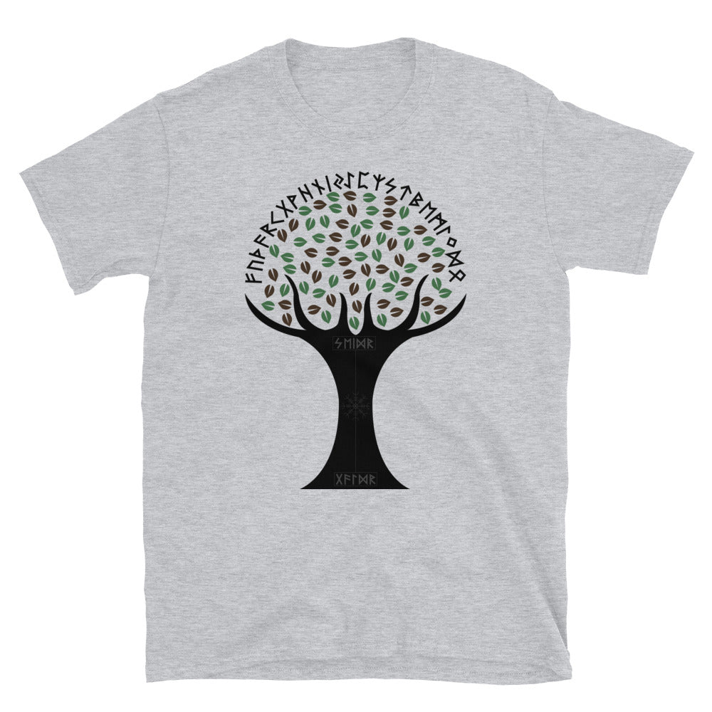 Runic Tree Unisex Sport Grey T-shirt by Chained Dolls