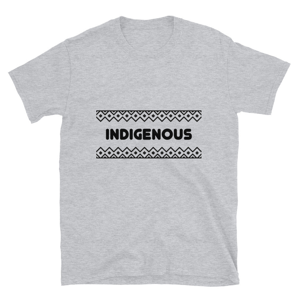 Indigenous 1 Sport Grey Unisex T-shirt by Chained Dolls