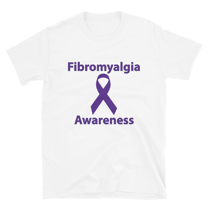 Fibromyalgia Awareness Ribbon White T-shirt by Chained dolls