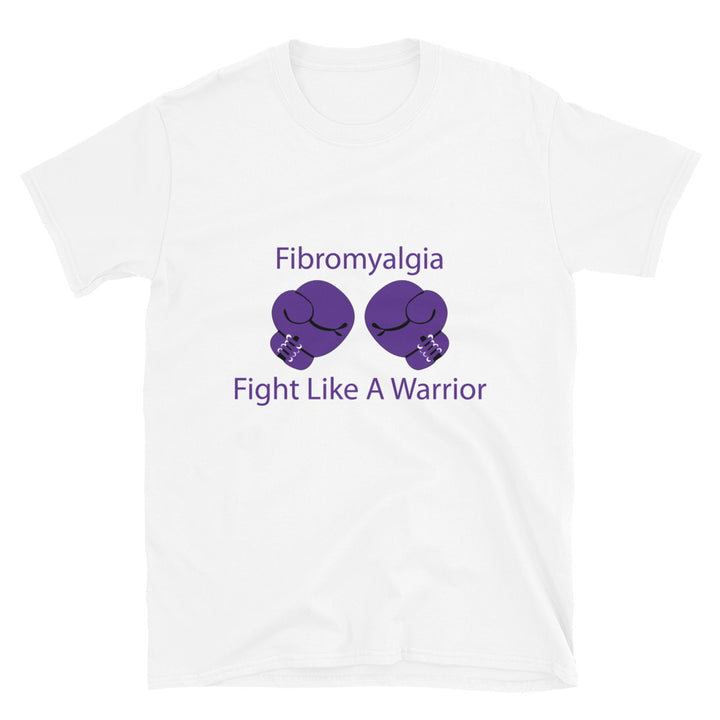 Fibromyalgia Fight Like A Warrior White T-shirts by Chained Dolls