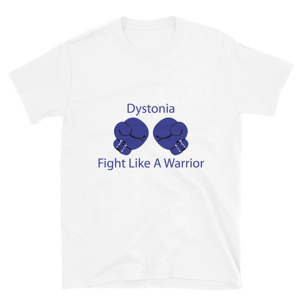 Dystonia Fight Like A Warrior White T-shirts by Chained Dolls