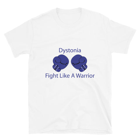 Dystonia Fight Like A Warrior White T-shirts by Chained Dolls