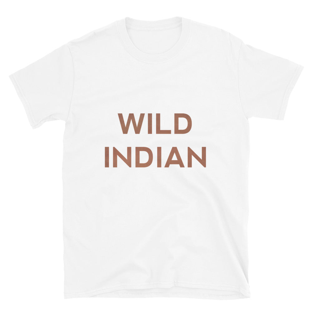 Wild Indian White Unisex T-shirt by Chained Dolls