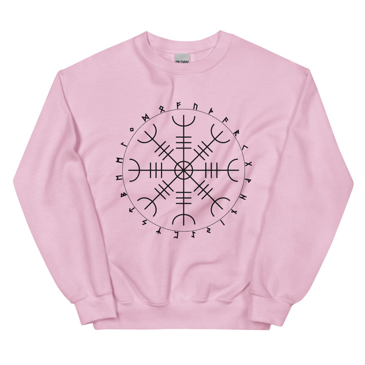 Aegishjalmr Runes Light Pink Sweatshirt by Chained Dolls