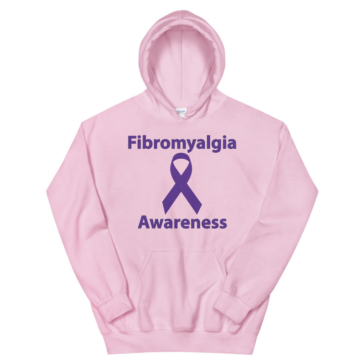 Fibromyalgia Awareness Ribbon Light Pink Hoodie by Chained Dolls