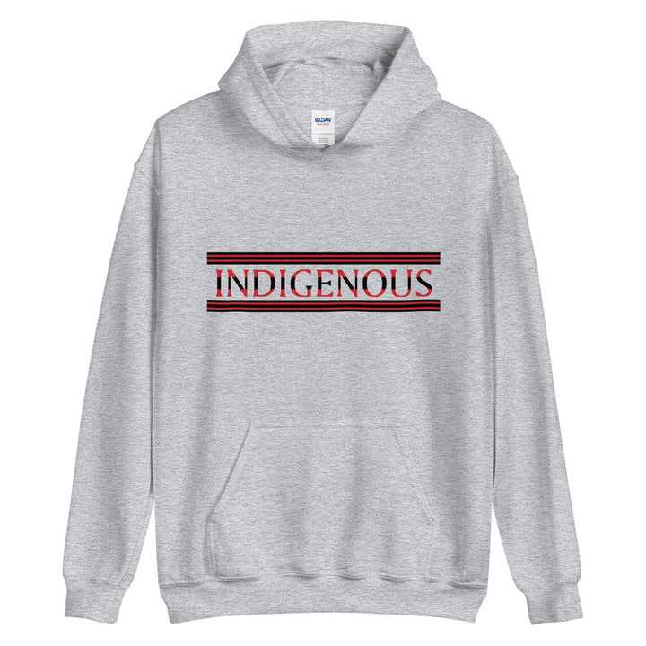 Indigenous Red and Black Sport Grey Hoodies by Chained Dolls