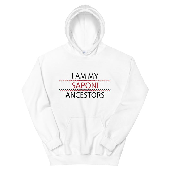 I Am My Saponi Ancestors White Hoodies by Chained Dolls